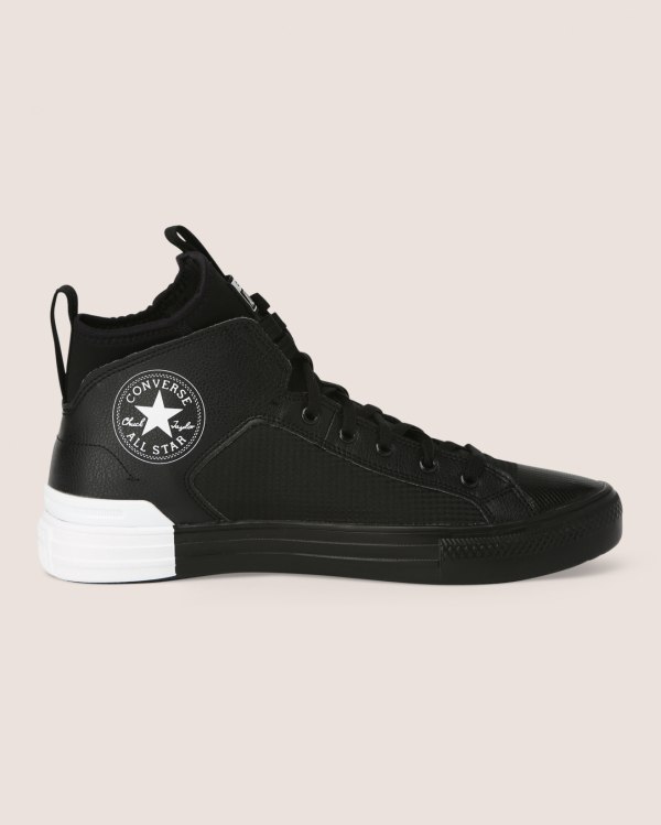 Converse Chuck Taylor All Star Ultra Sort Sko Danmark - Converse Mid Sneakers Herre - 51340QGXW